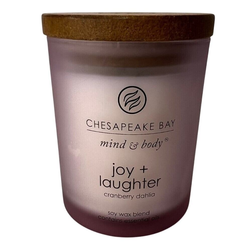 Chesapeake Bay Mind & Body Candle Joy & Laughter Cranberry Dahlia 3.7oz